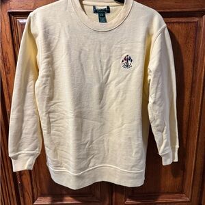 Vintage Style Ralph Lauren Light Yellow Crewneck Sweater